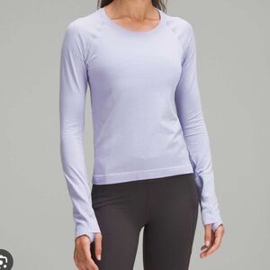 Lululemon Swiftly Tech Long-Sleeve Shirt 2.0 *Race Length Lavender Size 8